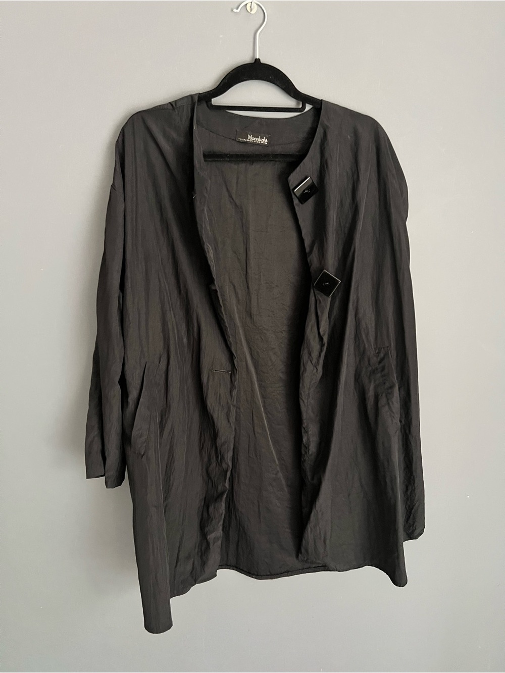 Moonlight Y&S Fashion Size XL Black Button Jacket Top MISSING BUTTON